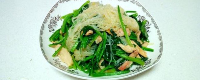 肉炒菠菜粉丝的家常做法 肉炒菠菜粉丝的做法介绍