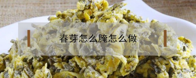 春芽如何腌怎么做 春芽如何腌如何做