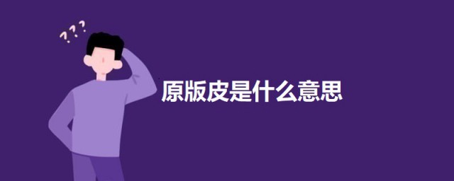 原版皮是什么意思 原版皮的意思简介