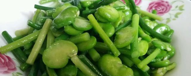 蒜苗和蚕豆怎样烧 蒜苗和蚕豆的做法简介