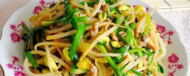 肉炒韭菜豆芽怎样做 肉炒韭菜豆芽的做法