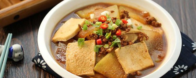 肉末千叶豆腐虾米烧冬瓜 肉末千叶豆腐虾米烧冬瓜怎样做好吃