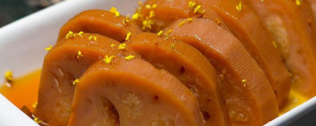 糯米桂花糖藕制作技巧 糯米桂花糖藕做法简介