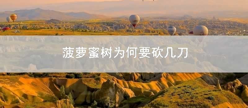 菠萝蜜树为何要砍几刀