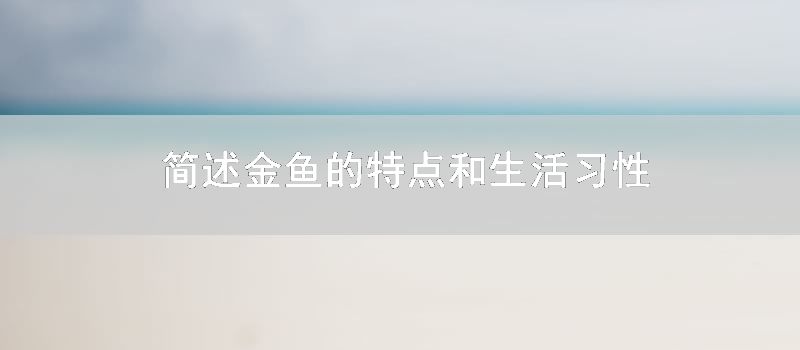 简述金鱼的特点和生活习性