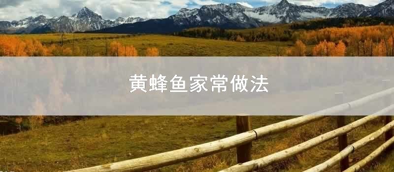 黄蜂鱼家常做法