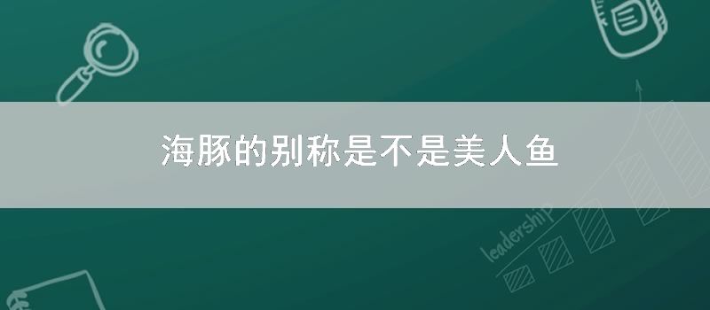 海豚的别称是不是美人鱼