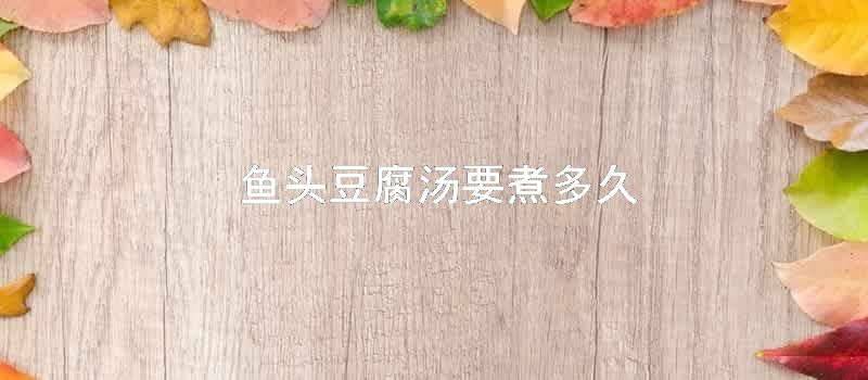 鱼头豆腐汤要煮多久