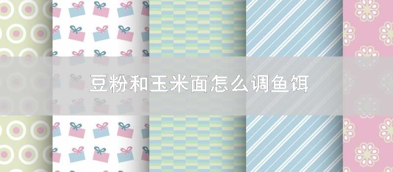 豆粉和玉米面怎么调鱼饵