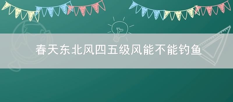 春天东北风四五级风能不能钓鱼