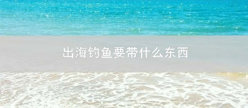 出海钓鱼要带什么东西