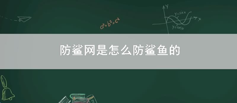 防鲨网是如何防鲨鱼的