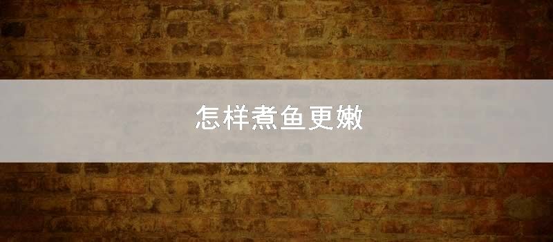如何煮鱼更嫩