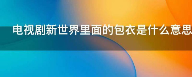 电视剧新世界里面的包衣是什么意思 电视剧新世界里面的包衣意思是什么