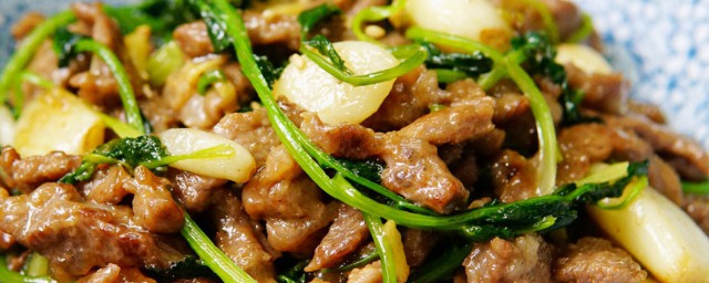 香菜炒牛肉的做法 香菜炒牛肉的做法与次序