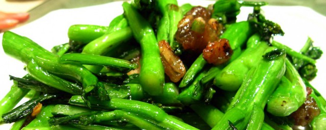 蒜蓉炒油菜心怎样做 蒜蓉炒油菜心做法简介