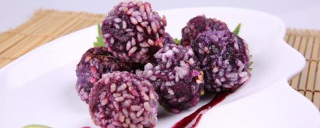 紫薯糯米花怎样做 紫薯糯米花做法简介