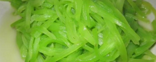 翡翠莴笋怎样做 翡翠莴笋做法简介