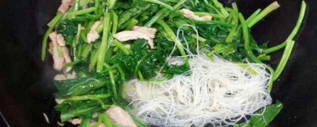 肉炒菠菜粉丝的家常做法 肉炒菠菜粉丝如何做