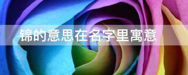 锦的意思在名字里寓意 锦在名字里寓意是什么