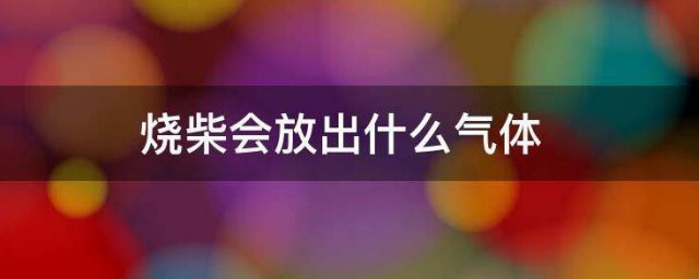 烧柴会放出什么气体 烧柴会放出气体的原因