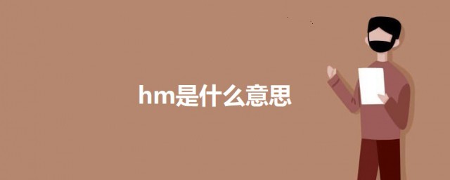网络hm是什么意思 hm的意思简介