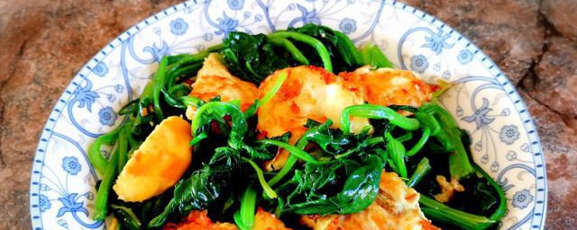 鸭蛋炒菠菜怎样做 做鸭蛋炒菠菜次序