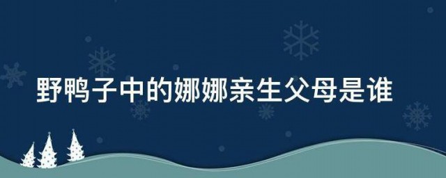 野鸭子中的娜娜亲生父母是谁 野鸭子介绍