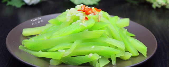 蒜蓉炒莴笋如何做 蒜蓉炒莴笋的做法介绍