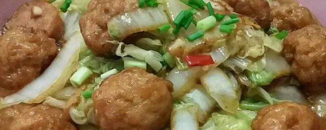 白菜烧肉圆技巧 白菜烧肉圆的做法次序