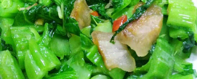 芥菜炒腊肉如何做 芥菜炒腊肉的做法