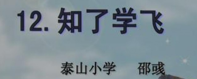 知了学飞体现了什么意义 知了学飞故事全文