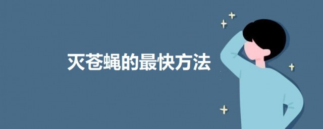 灭苍蝇的最快要领 灭苍蝇最快最有效的办法介绍