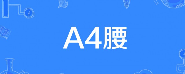 a4腰是什么意思 什么是a4腰