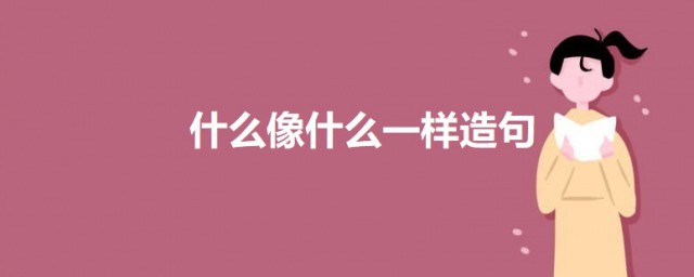 什么像什么一样造句 关于什么像什么一样的例句