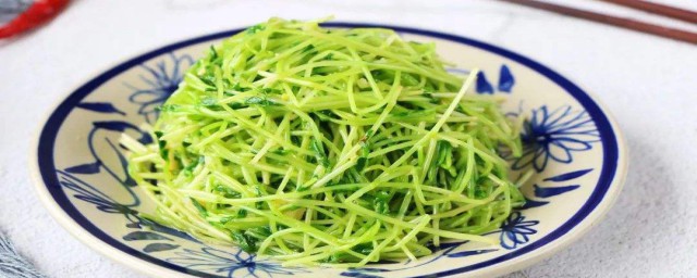 清炒豌豆苗做法次序 清炒豌豆苗做法次序简单简介