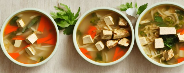 野菜豆腐汤的做法