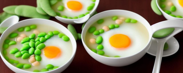 鸡蛋毛豆汤的做法