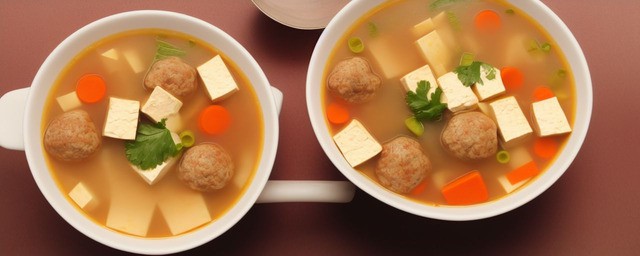 豆腐肉丸子汤的做法
