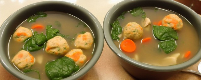 菠菜鸡肉丸子汤的做法
