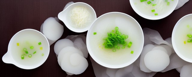白萝卜拌汤的做法