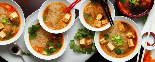 酸辣粉丝豆腐汤的做法