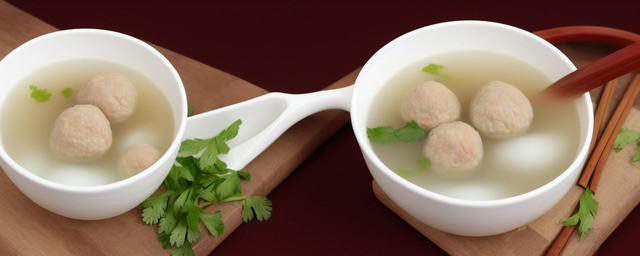 白萝卜汆丸子汤的做法