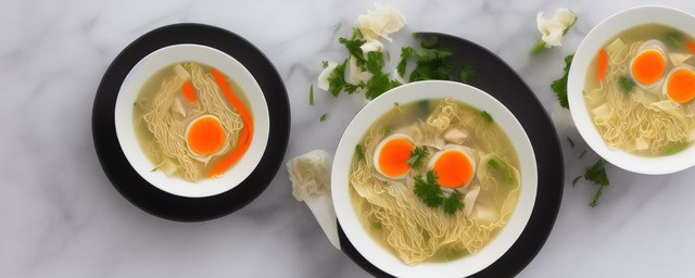 鸡蛋面穗汤的做法
