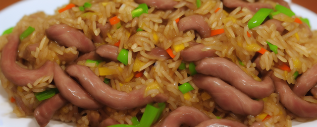 鸭肠炒饭的做法
