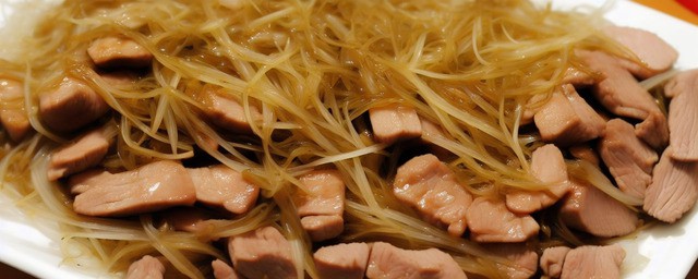 豆芽炒肉片的做法