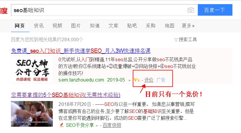 关键词的价值与竞争度分析 