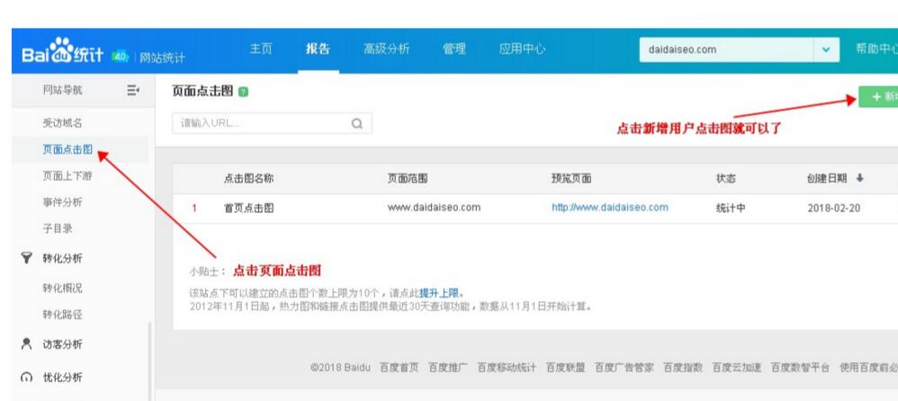 利用百度热力点击图做用户分析！