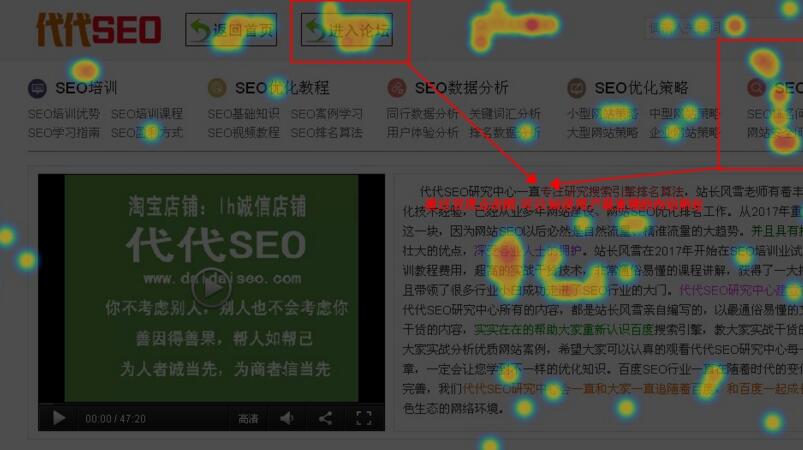 利用百度热力点击图做用户分析！