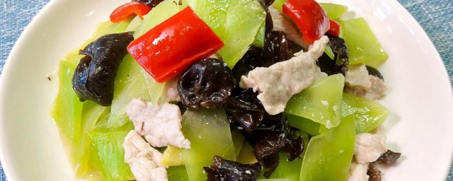 莴笋耳子炒肉诀窍 怎样做莴笋木耳炒肉片